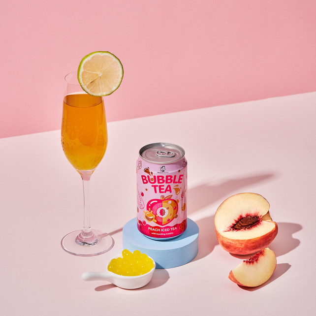 MADAM HONG - BUBBLE TEA PECHE CANETTE ALU 320ML - ECHANTILLON x1