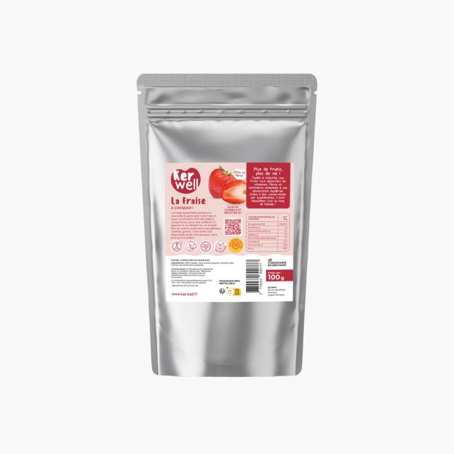 KERWELL - FRAISES LYOPHILISEES SACHET 100G