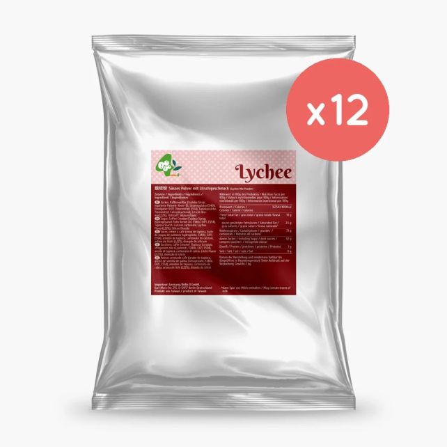 BOBOQ - BUBBLE TEA POUDRE LITCHI VEGAN POCHE 1KG