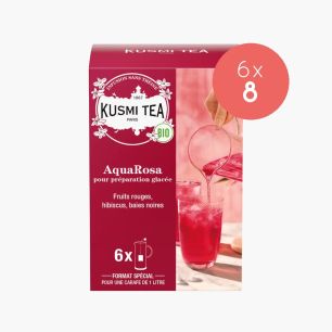 KUSMI TEA - INFUSION AQUAROSA SACHET CARAFE 8G x6 BIO