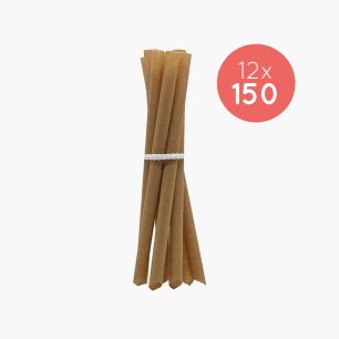 PAILLE BUBBLE TEA BISEAUTEE FIBRE DE CANNE A SUCRE Ø12 MM L.210 MM x150