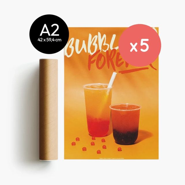 PLV - POSTER BUBBLE TEA FRUIT A2 x1