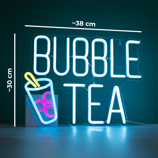 NEON BUBBLE TEA A SUSPENDRE 38x30CM